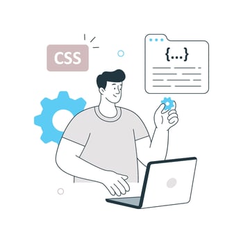 Software Engineer Illustration. EPS 10 File vector
