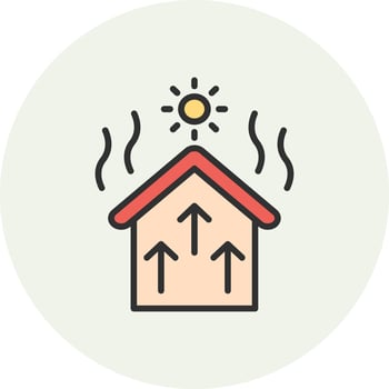 Thermal Insulation Geometric Style App Badge vector