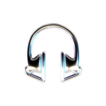 Futuristic Neon Headphones Icon. Symbol Of Modern Audio Technology And Music Isolated On Transparent Background png