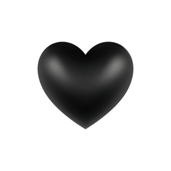 Black Heart Symbol. Represents Elegance, Mystery, And Emotional Depth Isolated On Transparent Background png