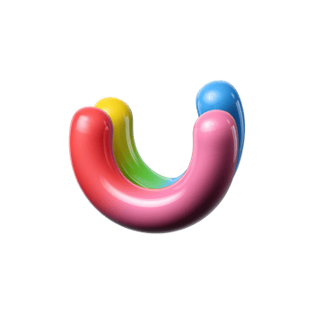 Colorful Abstract 3D Shape. Modern Art And Design Concept Isolated On Transparent Background png