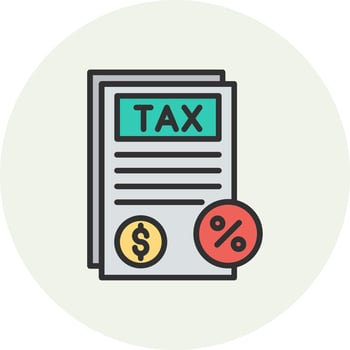 Tax Consultant Shadowed Flat Design Style vector