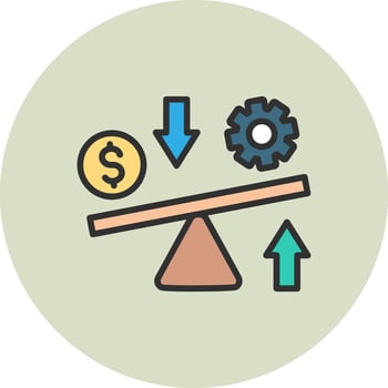 Leverage Simplified Line Art Mark vector