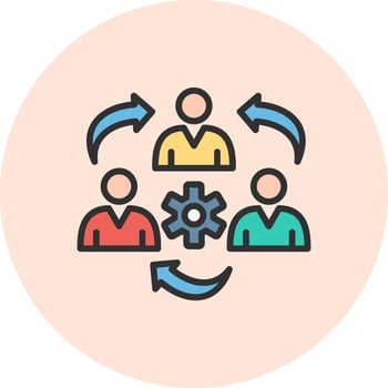 Coordination Bold Mobile App Graphic vector