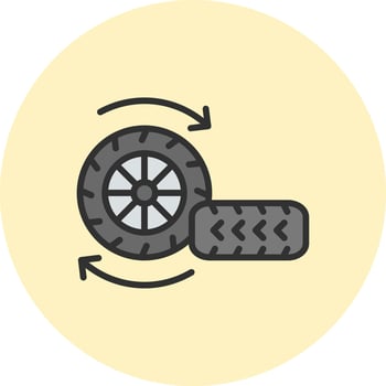 Tire Modern Shape Graphic Object vector