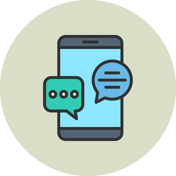 Speech Bubble Clean Digital Design Piece vector