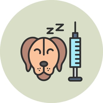 Anesthesia Sharp Line Visual Mark vector