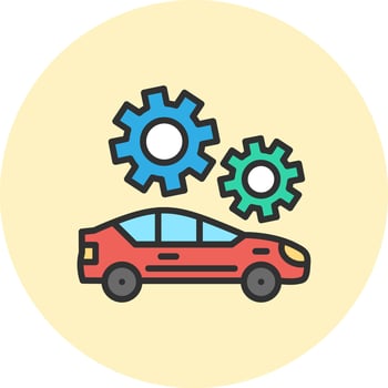 Gears Stylish UX Design Piece vector