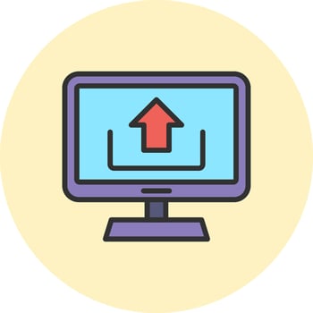 Upload Vibrant Visual Design Object vector