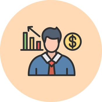 Economist Pastel Color Graphic Style vector