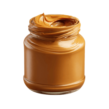 Jar of Peanut Butter Filling to the Brim on transparent background png