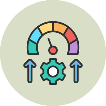 Gauge Color Stroke UI Symbol vector