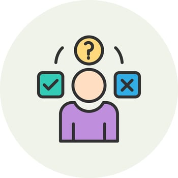 Question Bright Tone Visual Element vector