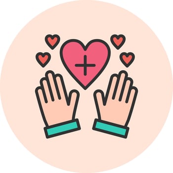 Healthcare Elegant Geometric Shape Symbol vector
