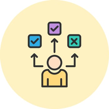 Decision choice User Interface Mark Style vector