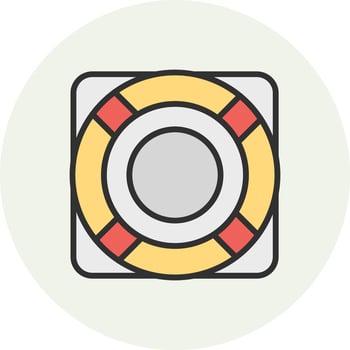 Lifesaver High Detail Shape Design vector