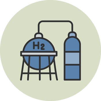 Hydrogen Gradient Themed UI Symbol vector