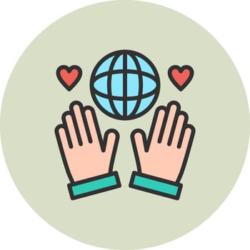 Globe Dark Mode UI Symbol vector