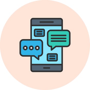 Chat Flat Design Concept Piece vector