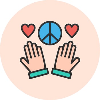 Peace Modern Color Symbol Design vector