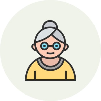 Senior Interface Line Graphic Style vector