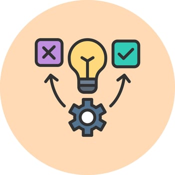 Hypothesis Solid Fill Symbol Graphic vector