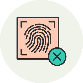 Denied Geometric Style App Badge vector