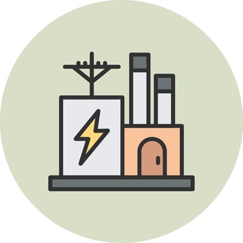 Electric Factory User-Friendly Drawing Element vector