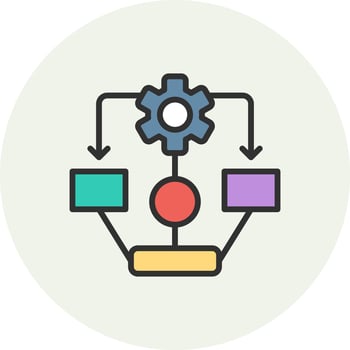 Workflow Outlined Line Art Style vector