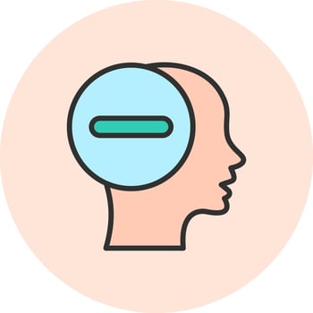 Negative Thinking User Interface Mark Style vector