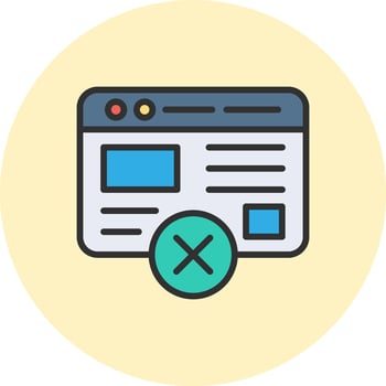 No Web Page Minimal Art UI Object vector