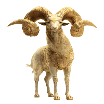 Majestic bighorn sheep with impressive curved horns standing proudly isolated on transparent background png