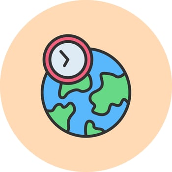 Time Zone Pixel Grid Artwork Style vector