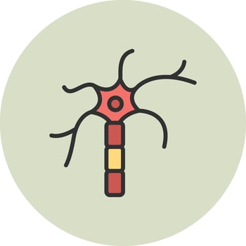 Nerve Cell Sleek Visual Design Mark vector