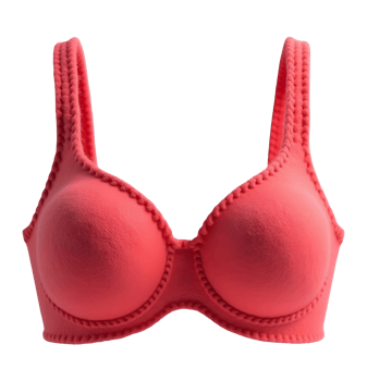 Red bra displayed. Woman lingerie shows delicate design png
