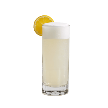 Refreshing citrus cocktail with frothy egg white garnish against a minimalist setting png