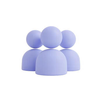 Stylized group representation symbolizing teamwork and collaboration with a minimalist approach on png