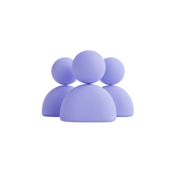 Abstract minimalistic representation of a team or group in a clean transparent space png