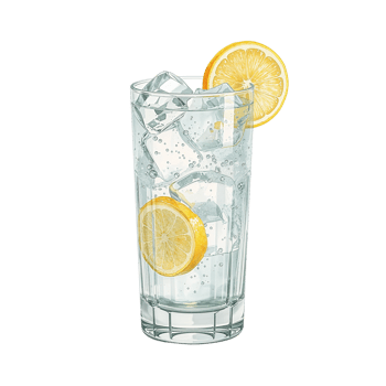 Invigorating refreshment, isolated against transparent, with citrus accent, a cool and breezy png