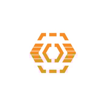 honey comb modern haxagonal stripes lines logo vector