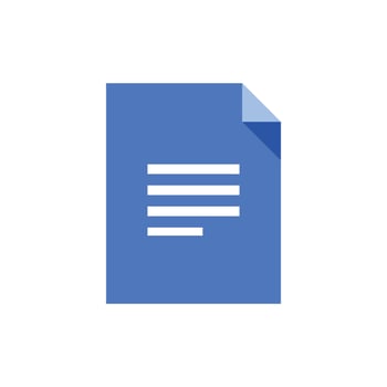 Flat Design DOC File Icon Logo vector