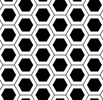 Thin line hexagon net pattern vector