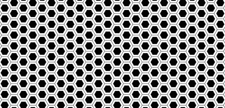 Hexagon net thin line background vector