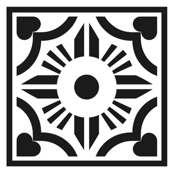 Intricate geometric design with bold symmetry vector