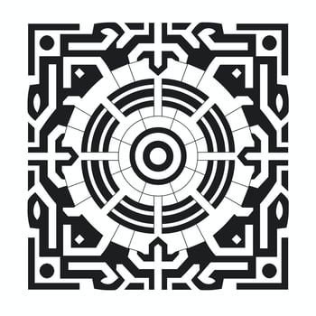 Black and white shapes design vector