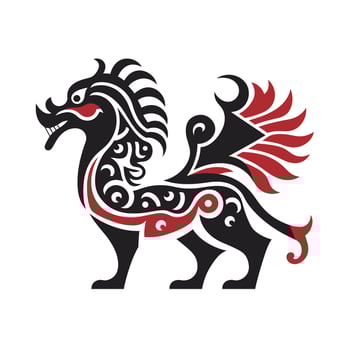 Cultural mythical creature design vector