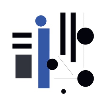 Shapes and forms in bold colors and contrasts vector
