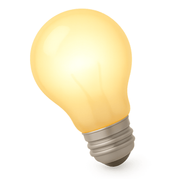 Yellow Light Bulb 3D Icon Representing Idea and Innovation png