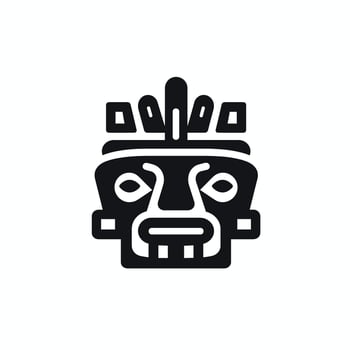 Tribal heritage symbol in black design vector