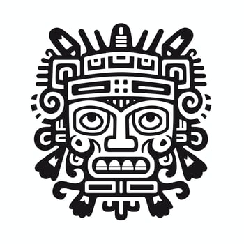 Tribal mask art from ancient cultures vector